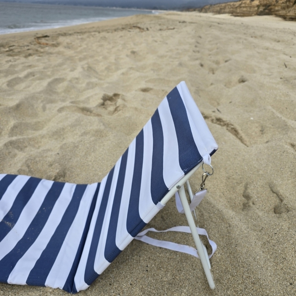 Reclining Beach Mat Recliner Lounge Towel Striped Cabana Stripes Vacation